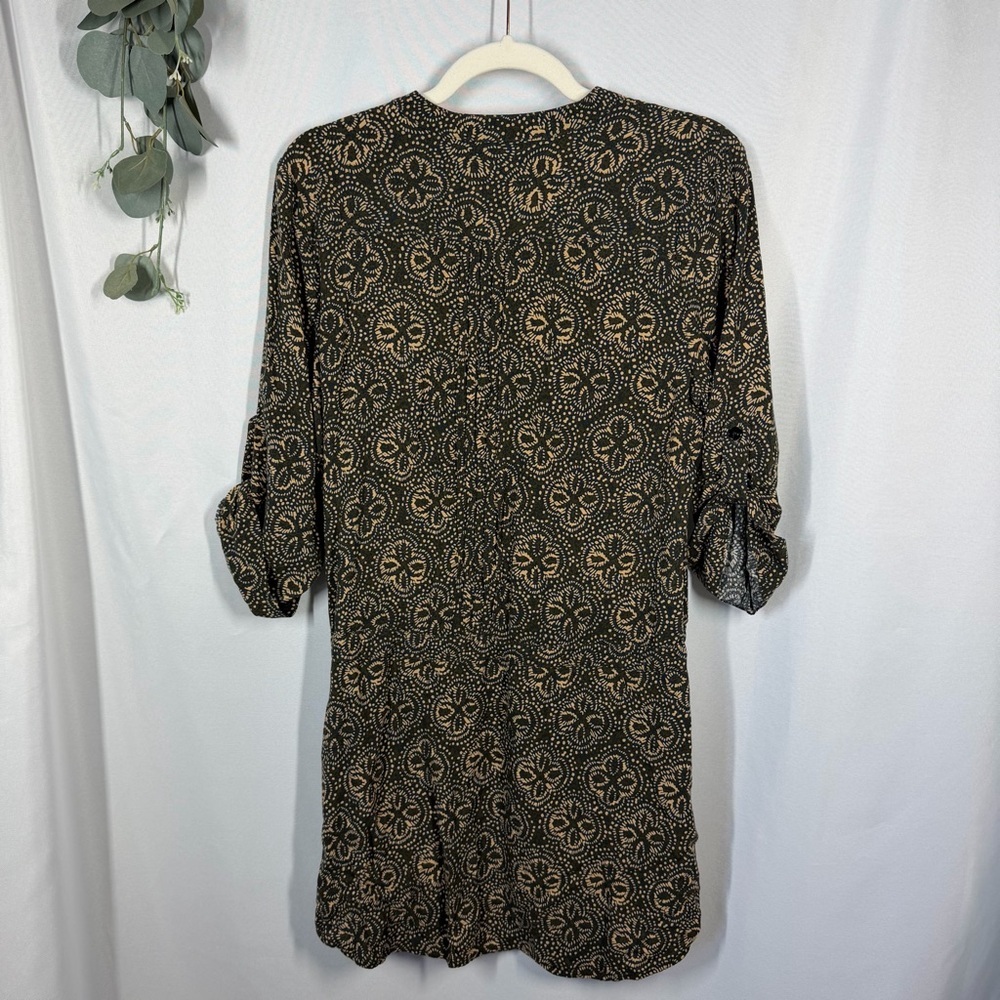 Sanctuary | Tunic Top Cinched Waist Belt Printed Button Down Women's Size Small - Picture 7 of 10